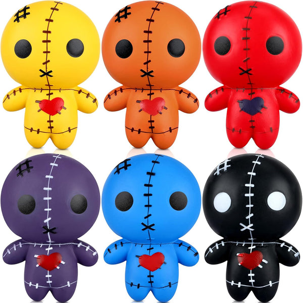 6 Pcs Voodoo Dolls Ghost Squeeze Exquisite Horror Doll Soft Creepy Slow Rising Scented Stress Relief Toy for Halloween