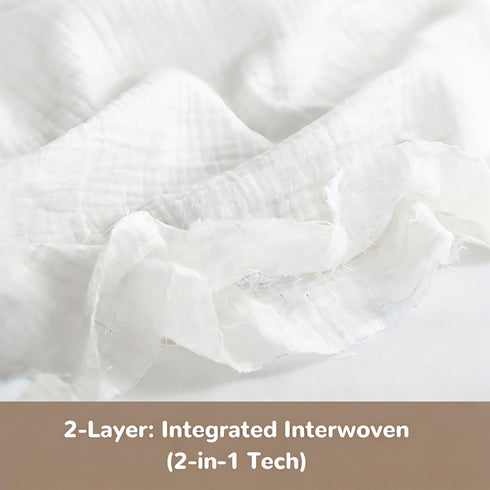2-Layer, 30x40 NTBAY Muslin Baby Swaddle Blanket, Lightweight Receiving Blanket for Newborns and Infants, Crib Stroller