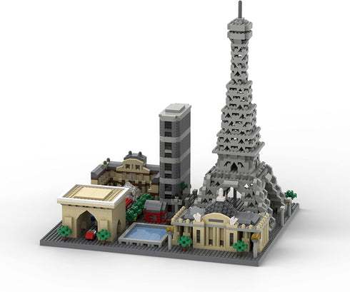 dOvOb Architecture Paris Skyline Micro Mini Blocks Building Set, 2324 Pieces Bricks,3D