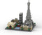 dOvOb Architecture Paris Skyline Micro Mini Blocks Building Set, 2324 Pieces Bricks,3D