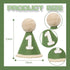 No.1 1st JUIIZAY First Birthday Party Decorations Green High Chair Banner Crown Cake Topper Birthday Decor