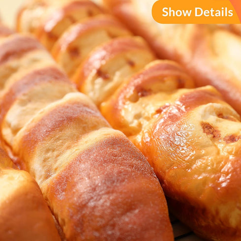 Joeabor 4pcs Set, Artificial Bread Realistic Fake Food for Display, Fake Bread for Decoration, Faux Baguette Food Props