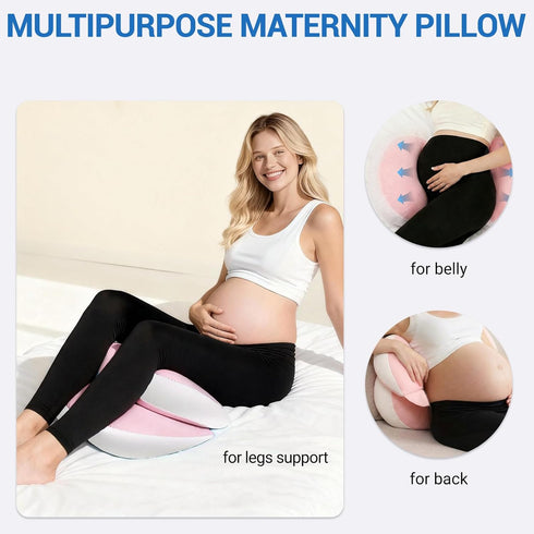 YATAOQINGJIE Pregnancy Pillow for Pregnant Women, Memory Foam Pillow for Side Sleeper, Maternity Pillow Support