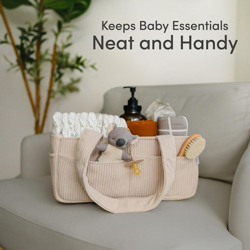 Diaper Caddy Organizer for Changing Table, Baby Organizers And Storage, Storage Basket for Wipes, Gift for Baby Shower