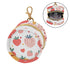PYBUG Strawberry Round Pacifier Storage Case, Polyester & TPU Lined with Hook Buckle, Pacifier Container Box for Baby
