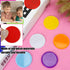 250 PCS Poker Card Game Chips, 37mm Plastic Poker Chips Bulk, Learning Counters Disks for Math Counting, 10 Colors