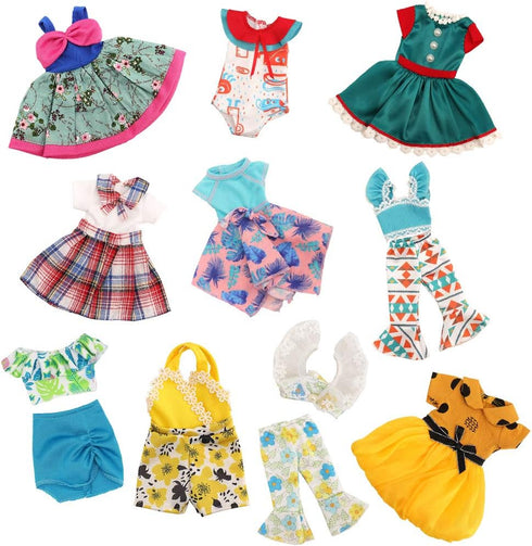BM 10 Sets American 14.5 Inch Doll Clothes Outfits Dolls Handmade Casual Wear