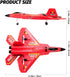 ANTSIR Remote Control Plane F-22 Raptor - 2.4Ghz Smart Gyroscope RC Airplane with Light Strip, Red