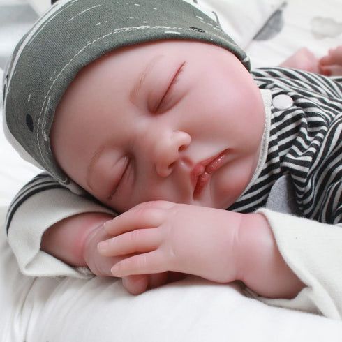 CHAREX 22 Inch Sleeping Reborn Baby Boy Doll, Lifelike Realistic Weighted Newborn, Christmas Gift for Kids Age 3+