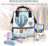 HCBPWVQA Backpack Daypacks Backpack Mommy Blue Hot Air Balloon Diaper Bag with Changing Pad and Pacifier Holder
