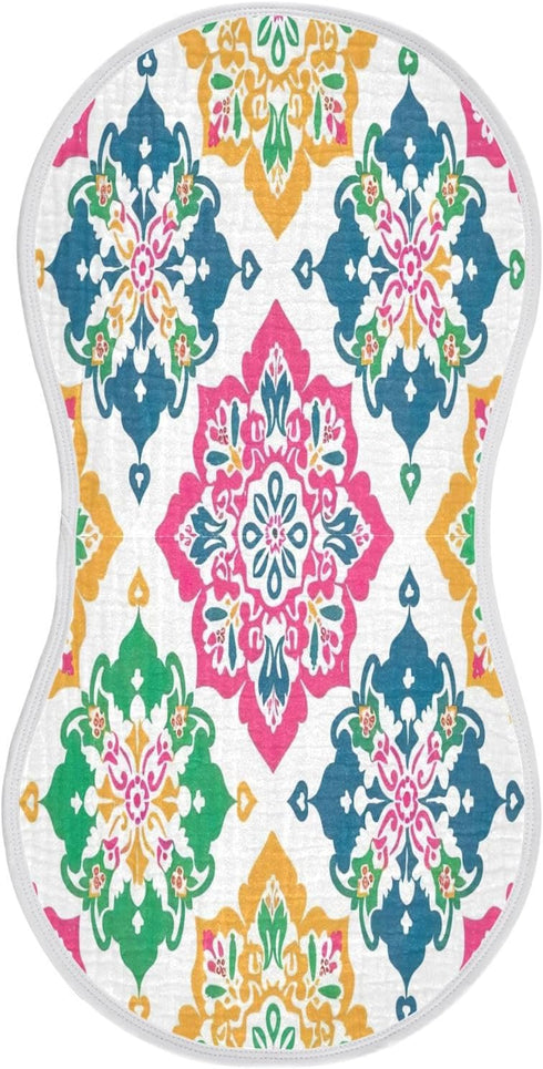 YETTASBIN Mexican Talavera Muslin Baby Burp Cloth, Super Soft Absorbent Cotton Burp Rag