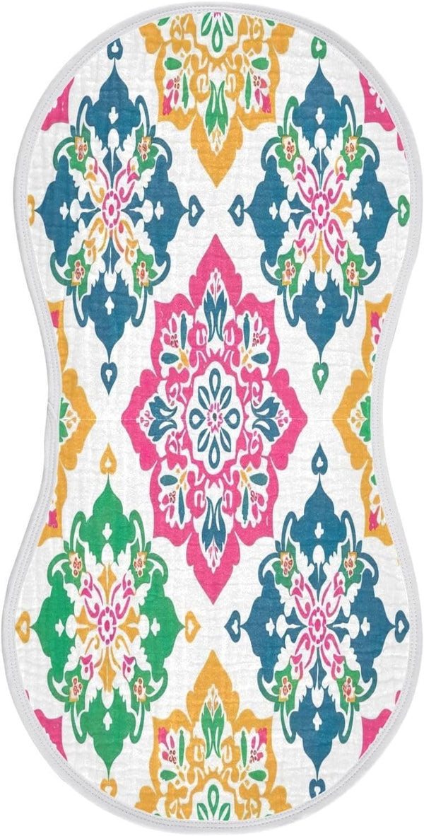 YETTASBIN Mexican Talavera Muslin Baby Burp Cloth, Super Soft Absorbent Cotton Burp Rag