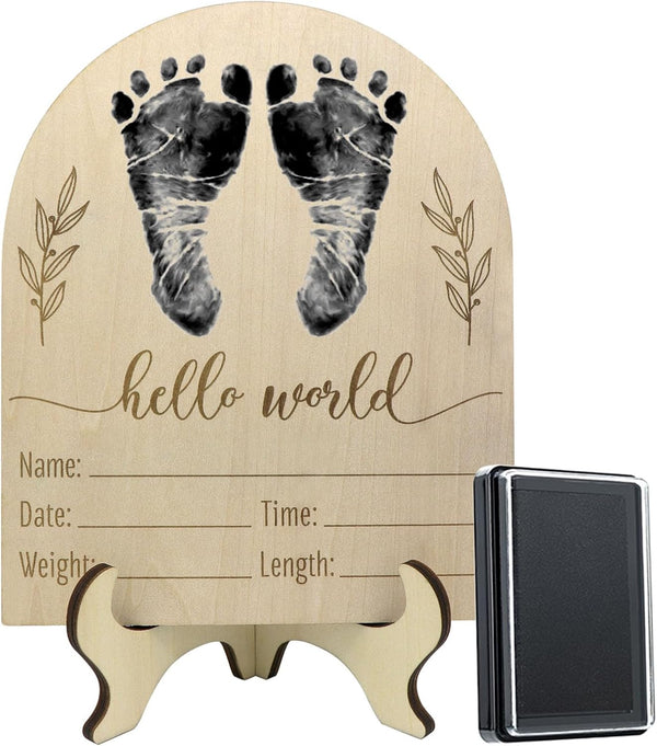 Mayyi Newborn Birth Announcement Sign,Personalized Baby AnnouncementCustom Engraved Wooden Baby Name SignNewborn Photo