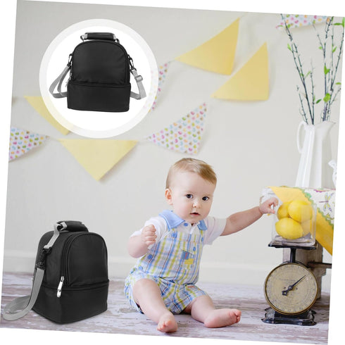 BESTonZON Insulated Bottle Bag for Breast Milk Storage Portable Cooler Tote for Travel Leak Design Easy-clean Lining