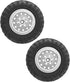 55mm/2.2in 1/10 Scale Rubber Tires & Wheel Rims AntiSkid for D12 Model Parts (Silver S)