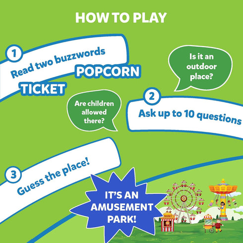 "Skillmatics Card Game - Guess in 10 All Around The Town, Perfect for Kids and Families, Travel Friendly"