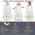 100% 3-Way 1.0 3-6 Swaddle-Blanket Baby Girl & Boy Swaddles Newborn Infant Transition Cotton Wrap Blankets, Adjustable
