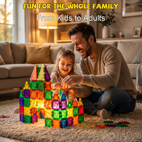 Tiles,42PCS 3+,Sensory Mini Magnetic Magnetic Building Blocks with Metal Storage Box,STEM Toys for Kids Ages Toys
