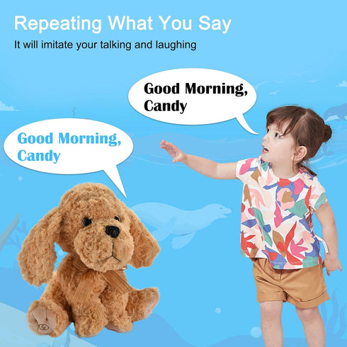8 3 4 5 6 (10.2' Interactive Singing Plush Toy - Dog Stuffed Animals Record & Repeats What You Say, Songs, Head & Ear