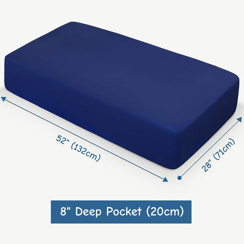 2 Pack 100% Cozy 28x52 28x52 Inches NTBAY Brushed Microfiber Fitted Crib Sheet, Super Soft and Crib Sheet for Standard