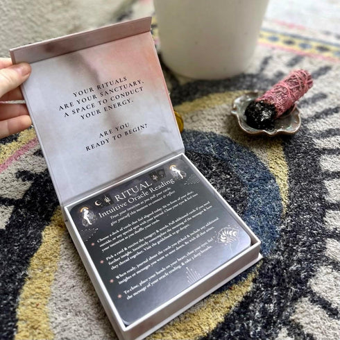 I AM THE RITUAL: Eco-Printed Premium Oracle Set, 33 Card Deck for Self-Healing Affirmations and Personal Growth