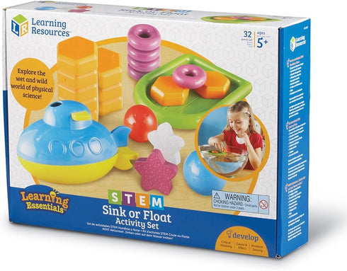 Set, 32 5+ Learning Resources STEM Sink or Float Activity Early Science Concepts, Pieces, Ages