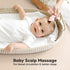 Set Baby Hair Brush and Comb for Newborn and Baby Washcloths Bundle - Natural Wooden Hairbrush with Soft Goat Bristles