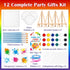 12 Pack BOIKOKY DIY Mini Canvas Painting Party Favor Bags - Includes Easel, Acrylic Paint, Splash Tattoos, Brushes