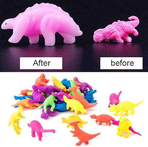 60 Pcs Hatching Dinosaur Eggs Party Favors for Kids, Grow in Water Dino Eggs with Toys Inside