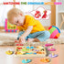 8 Zeoddler Wooden Puzzles for Toddlers, Pcs Dinosaur Matching Egg Puzzle, Montessori Toys for Boy Girl Easter Birthday