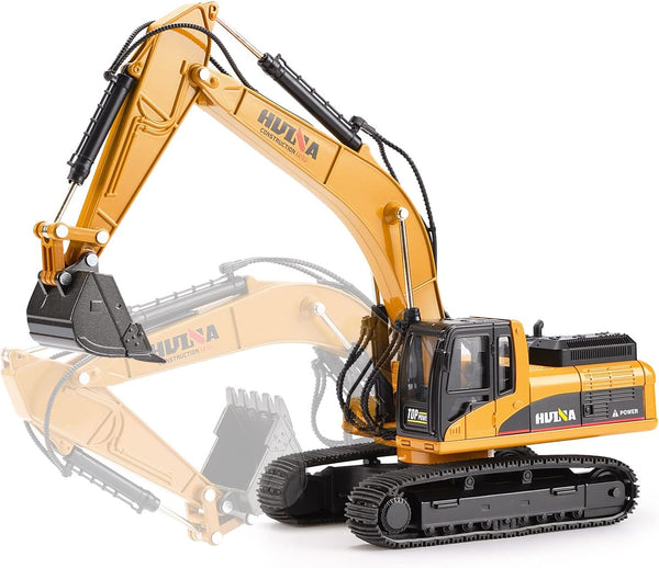 1/40 Scale Metal Excavator Toy, Diecast Digger Trucks for Boys Kids Construction Equipment