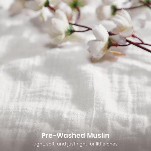 52" 28, 8 Inch Bioweaves Organic Cotton Muslin Crib Sheet, GOTS Certified Fitted Crib Mattress Sheet, Extra Soft