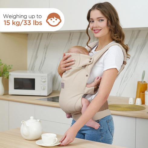 7-33lbs, 4-in-1 GAGAKU Baby Carrier, Lightweight Ergonomic Toddler Carrier for Soft Breathable Carrier with Head