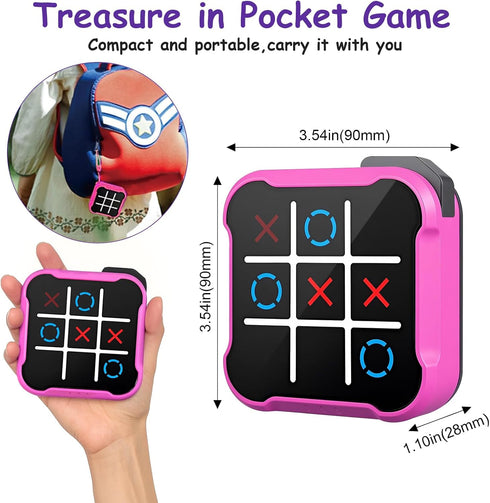 uimomn 4 1 Tic Tac Toe Game, in Handheld Educational Game Machine, Electronic Tic Tac Toe Game for Education and Memory