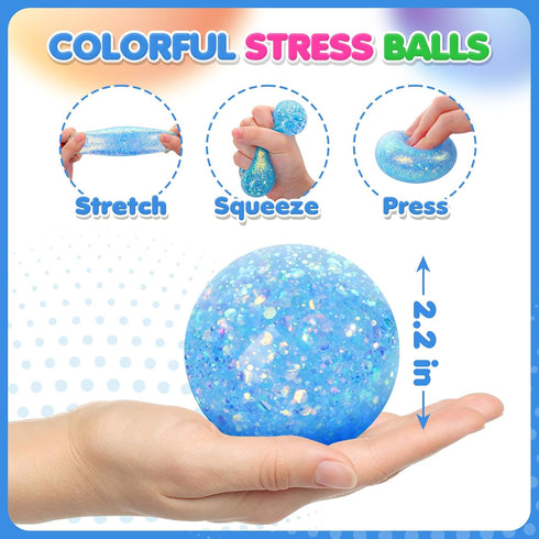 6 Set Squishy Sensory Stress Squeezing Balls forAdults: Best Calming Tool to Relieve Anxiety, Vent Mood and Improve