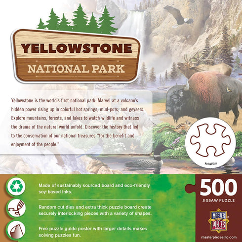 Yellowstone National Park 500 Pieces Jigsaw Puzzle for Adults, Family, or Kids by Baby Fanatics MasterPieces - 15"x21"