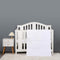 CribMATE Nursery Crib Bedding Set for Girls Boys White 3 Pieces Baby Cot