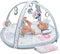 ZILLYBEE Baby Play Mat, ibabejoy Stage-Based Play Gym with 2 Machine Washable Mat