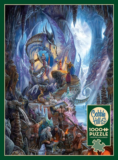 Cobble Hill 1000 Piece Puzzle - Dragonforge - Includes Sample Poster