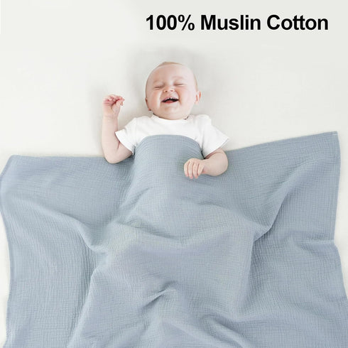 Arnzion 3 Pack (40x40in) Muslin Swaddle Blankets - Ultra Soft Breathable Wraps for Newborn Swaddling, Nursing