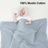 Arnzion 3 Pack (40x40in) Muslin Swaddle Blankets - Ultra Soft Breathable Wraps for Newborn Swaddling, Nursing