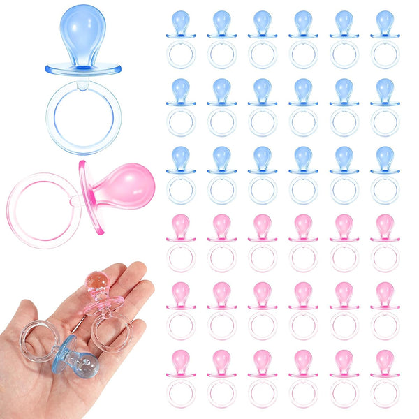 36 Pieces Acrylic Pacifiers for Baby Shower Games Boy Girl, 2.5'' Baby