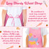 Set 2Pcs R HORSE Kid Apron and Chef Hat - Pink Baking Princess Adjustable Children Kitchen Toddler Apron for Girls