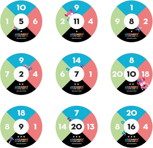 Adsumudi Math Game - Little Ones: Fun Game for Kids to Grow Addition, Subtraction & Mental Math Skills