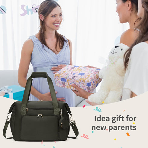 CEI-CEI Neoprene Diaper Bag Tote Large Maternity Hospital Bag for Labor and Delivery Waterproof Travel Baby Tote