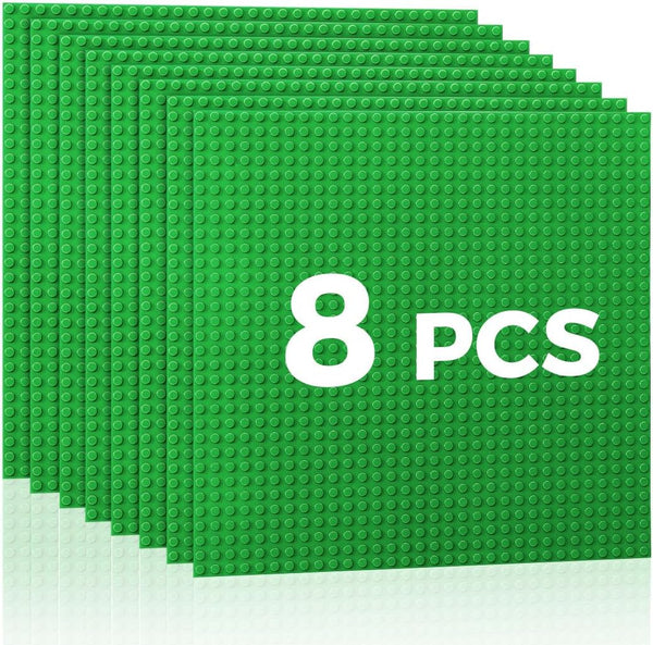 Classic Baseplates Building Plates - 8 Pack 10" x 10", Compatible with All Major Brands, Creative Building Platforms