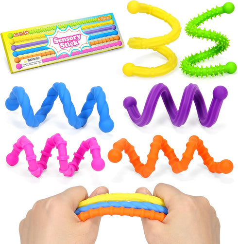 PIXLABBY Fidget Toys Sensory Stick: Textured Sensory Toy Suitable for Children and Adults,