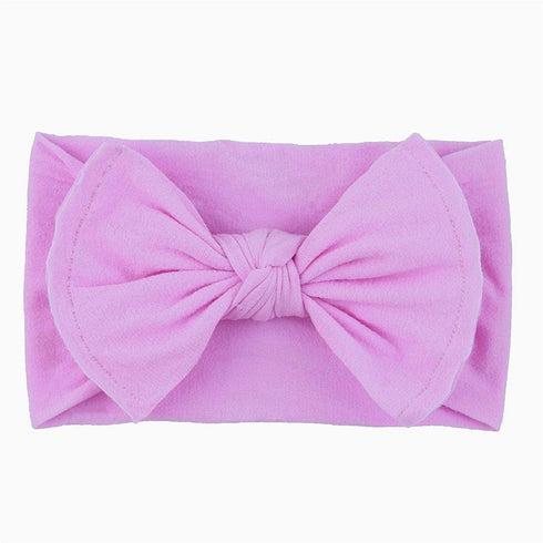 QandSweet Baby Nylon Headbands, 12-Pack Newborn Bows, Soft Head Wraps for Infant Toddler Girls