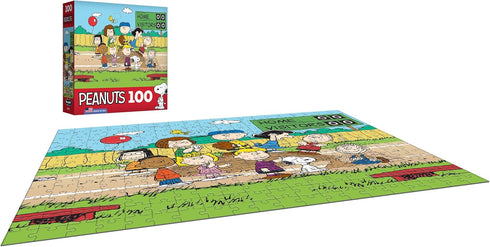 RoseArt - Peanuts - Baseball - 100 Piece Jigsaw Puzzle for Kids and Adults
