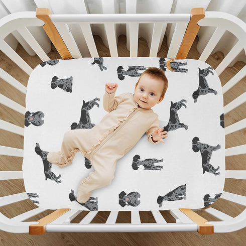 52 28 9In Brittany Spaneil Crib Sheets for Boys & Girls, Neutral Mini Crib Mattress Sheets, Soft & Breathable, * *
